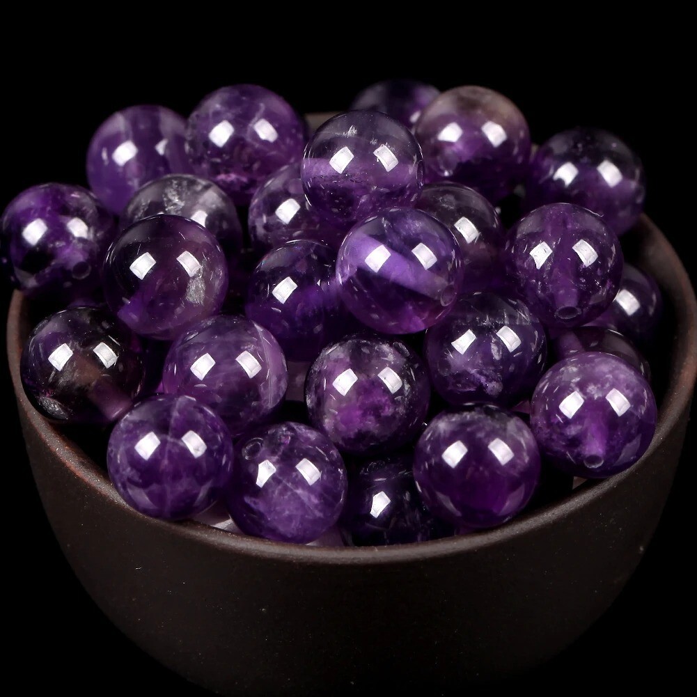 Natural Gemstone Round Spacer Loose Beads Jewelry Making 4mm 6mm 8mm 10mm 12mm