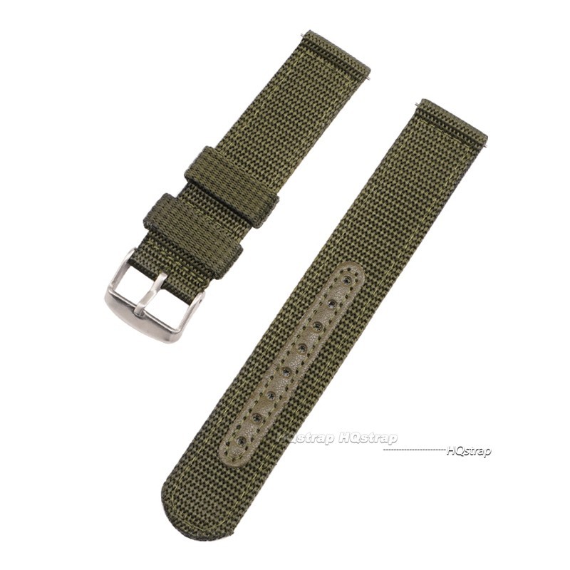 Universal Nylon Leather Watch Strap Quick Release Band 18mm 20mm 22mm 24mm