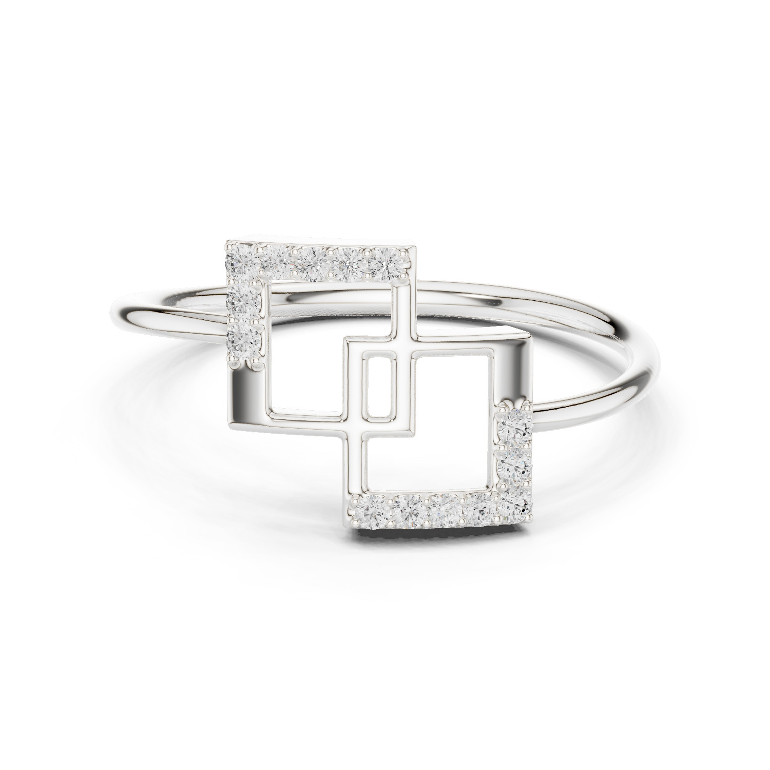 14 Pcs Natural Round Classic Diamond Ring Women Fine Jewelry Gift 925 Silver