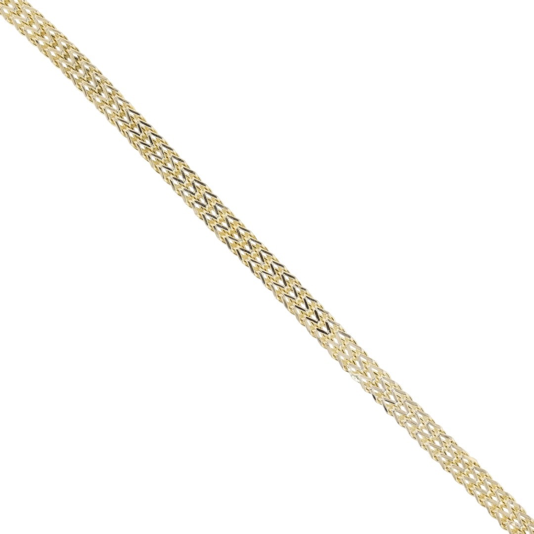4.2mm Fancy Link Chain 7.25″ Bracelet 14k Yellow Gold Türkiye 3.37 Grams