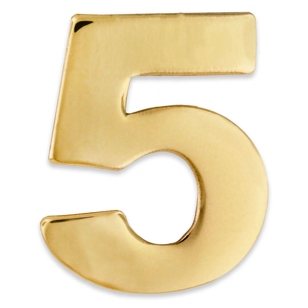 PinMarts Number Five 5 Lapel Pin Anniversary Birthday Number Jewelry
