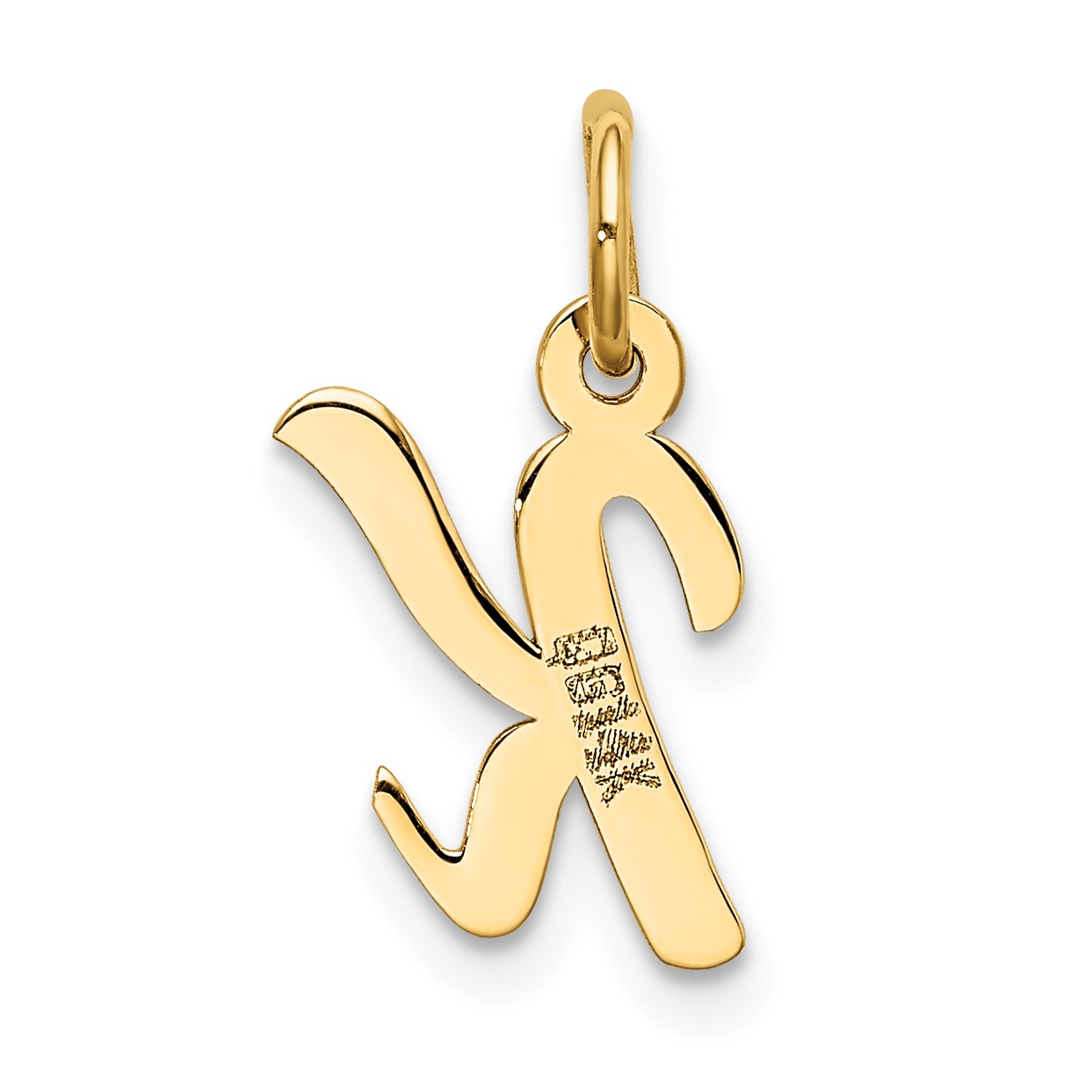 14k Small Script Letter K Initial Charm YC658K