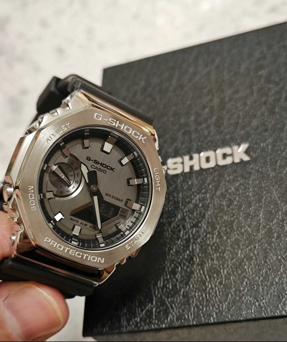 Casio G-Shock GA-2100 Silver Case Black Dial Quartz Men Watch New With Original