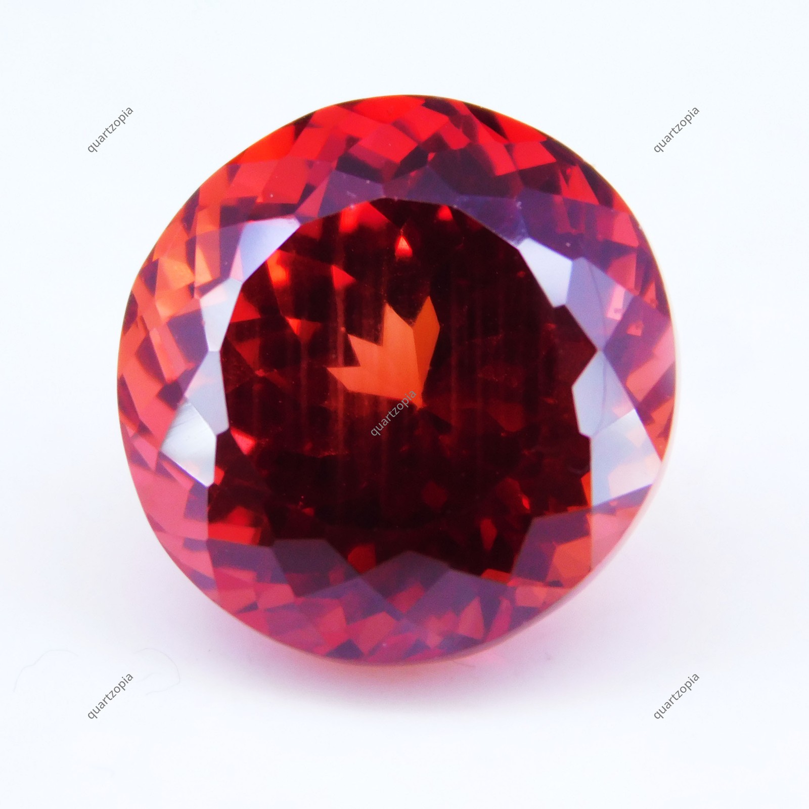 19.80 Ct Natural Padparadscha Sapphire Round Cut Certified Loose Gemstone