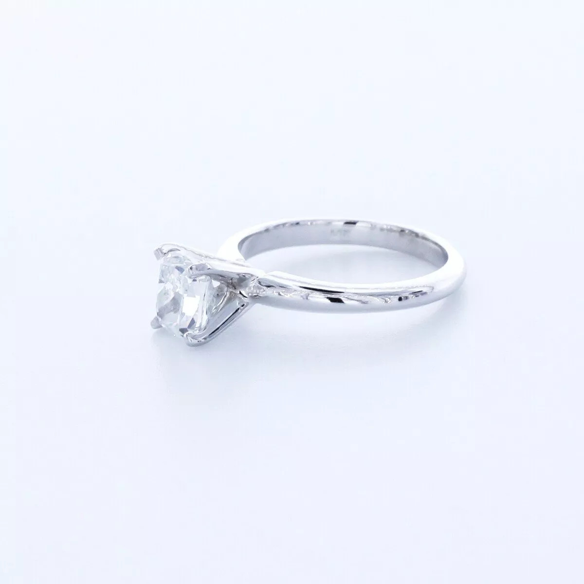 Solitaire Engagement Ring 14K Gold Classic Cushion 1.35 CT Natural Diamond G SI1