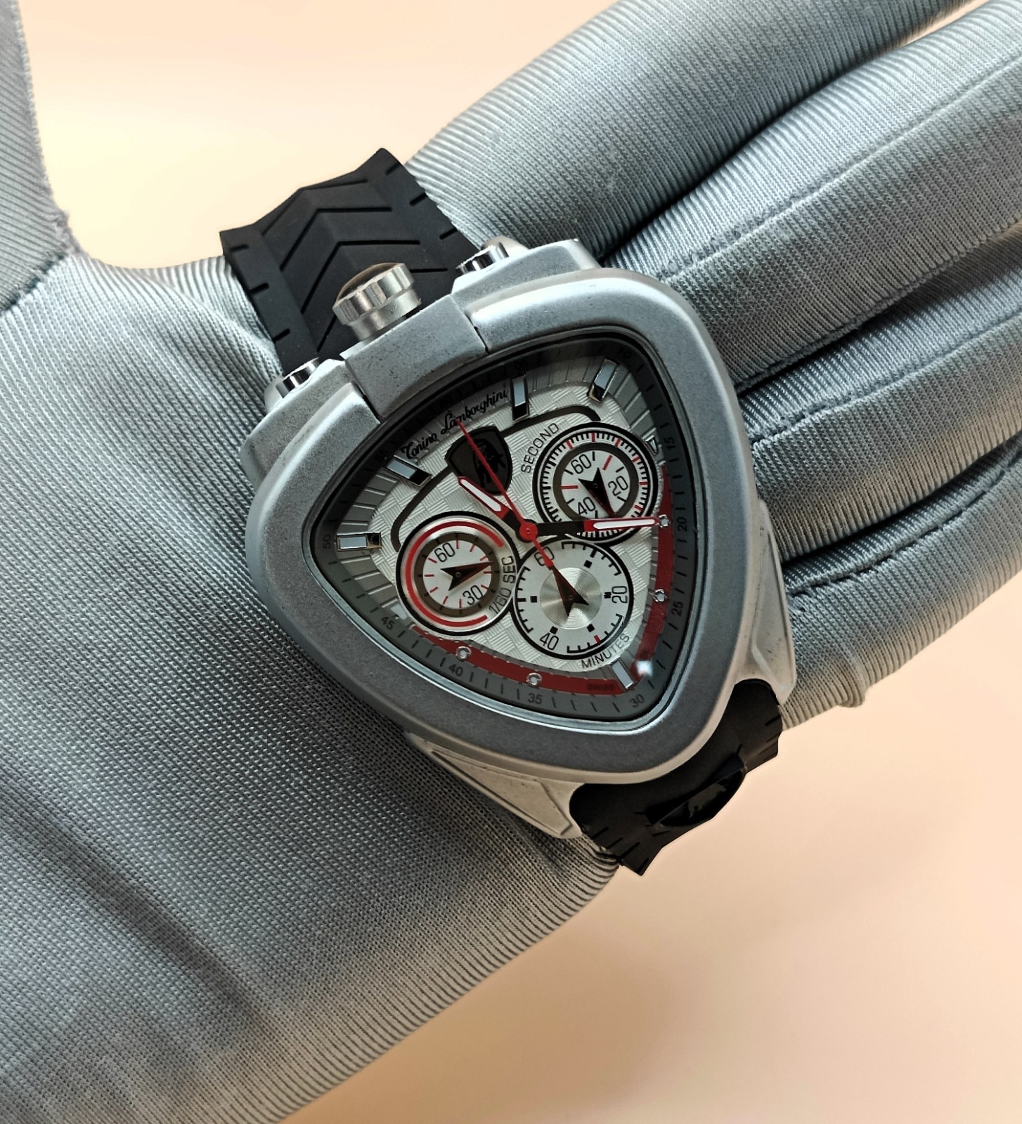 Amazing Tonino Lamborghini Chronograph White Dial Refurbished Men’s Wrist Watch