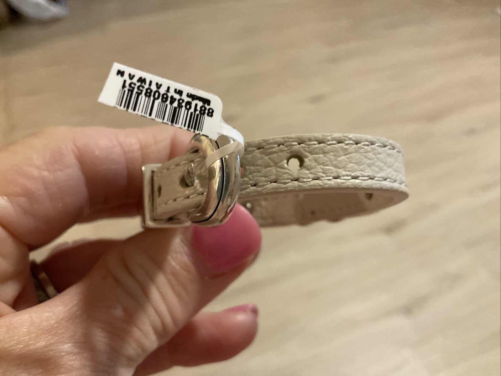FOREVER LOVE! NWT BRIGHTON INTERLOK LEATHER BANDIT BRACELET SHOE WHITE MSRP:$62