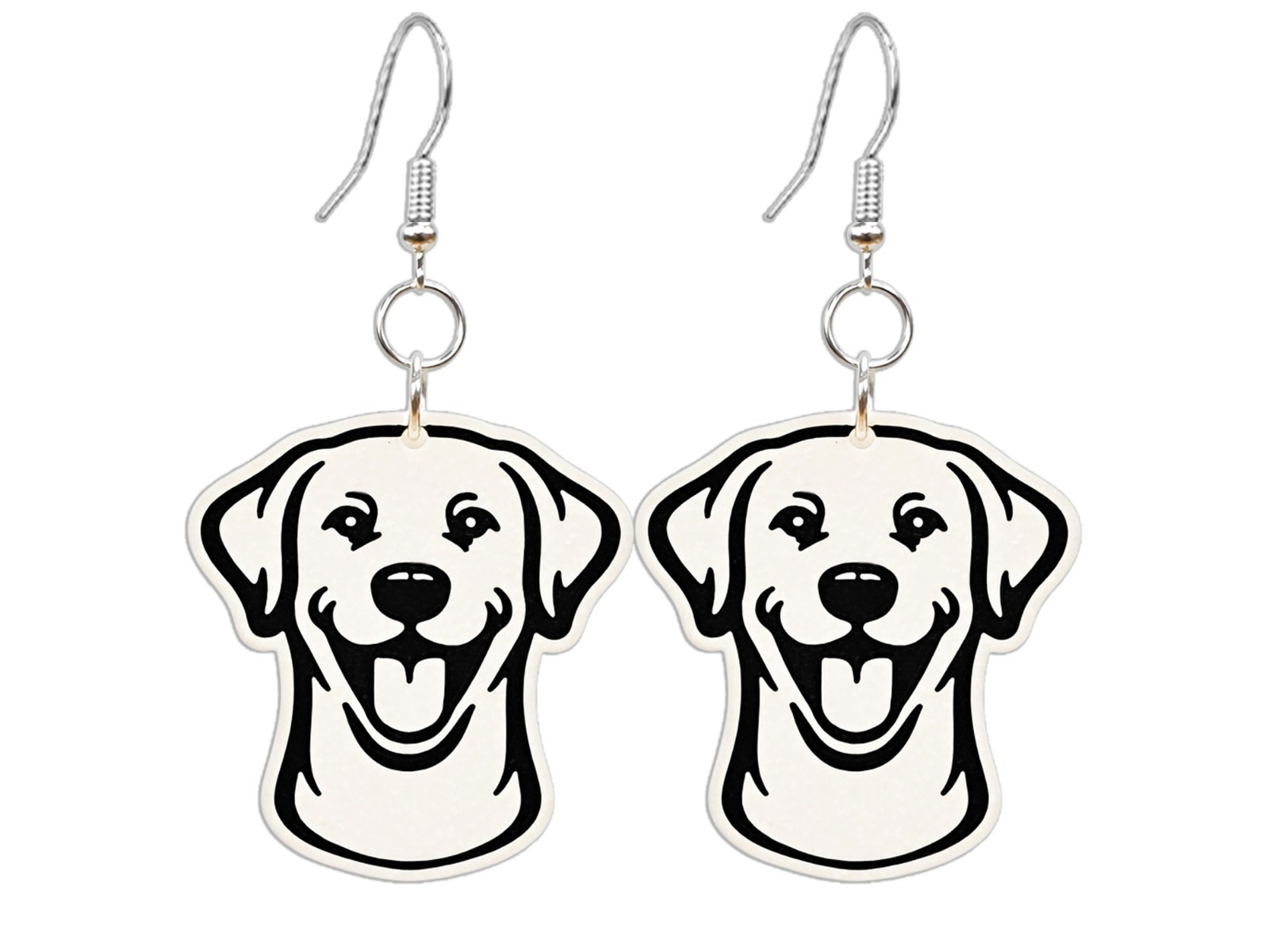 Labrador Earrings Lightweight Dog Jewelry Dangle Pet Lover Gift Handmade USA