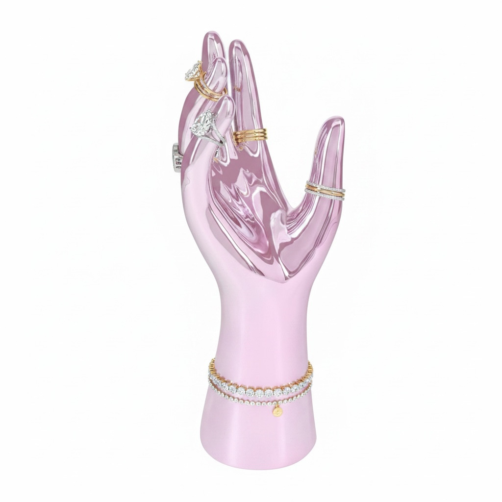 Ceramic Rose Hand Jewely Holder Display Stand
