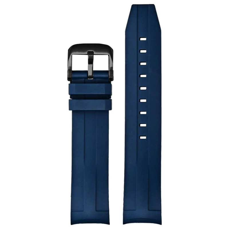 21mm Curved FKM Rubber Strap For Tissot Seastar T120 Soft Heat-Resistant Band