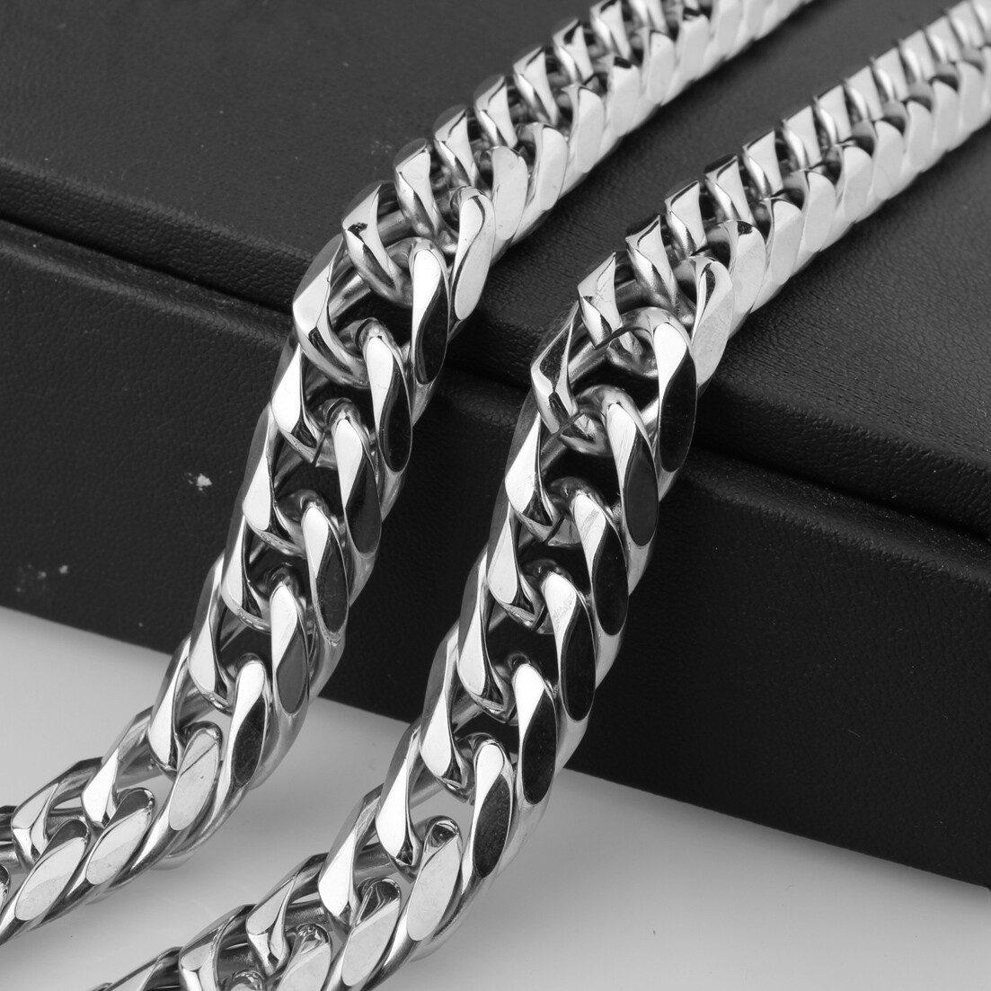 Heavy Strong Men Stainless Steel Curb Cuban Link Chain Necklace Jewelry