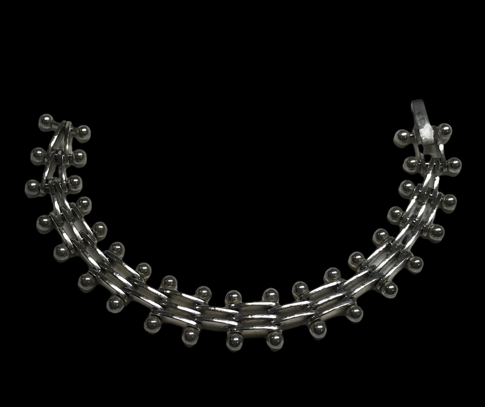 Sterling Silver Bracelet Vintage Mexico 6.5” 28.5 Grams