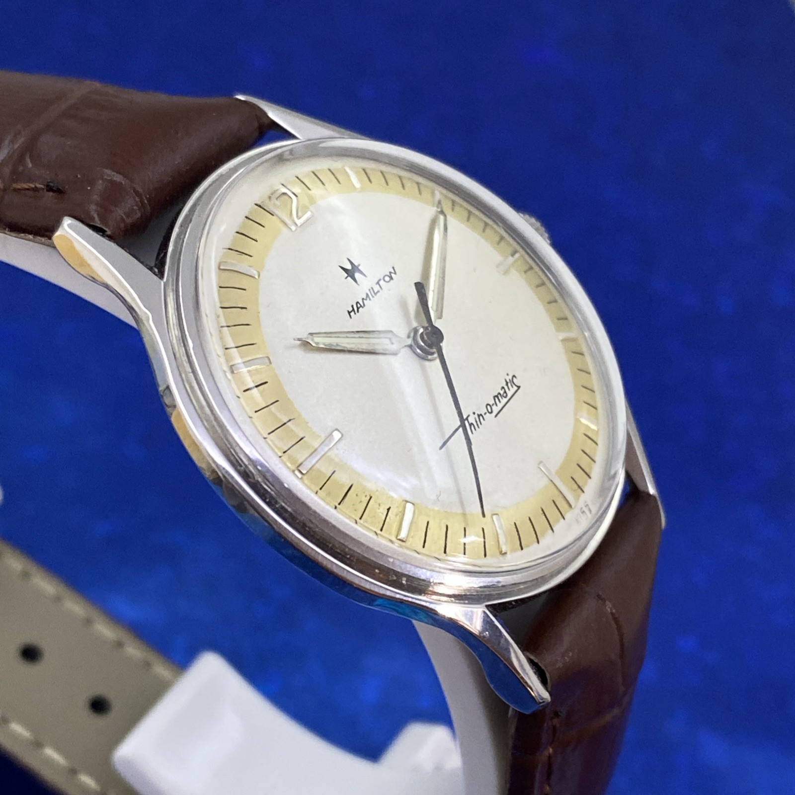 Vintage 1960’s Mans HAMILTON Thin-O-Matic Stunning Dial Serviced 1 Year WARRANTY