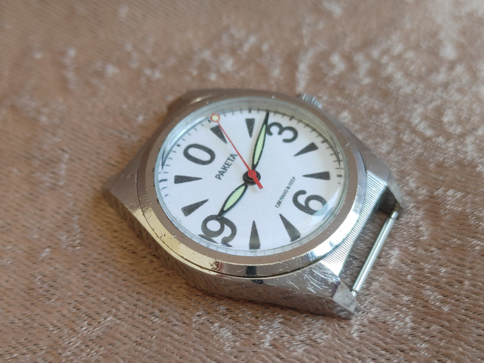 Watch Raketa Big Zero Mechanical Men Wrist Watch USSR Vintage Soviet