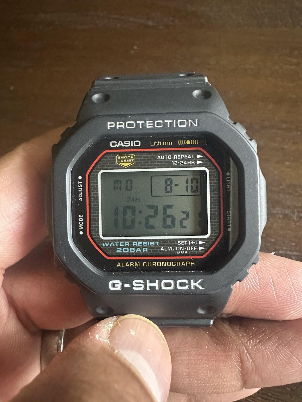 Casio G-Shock DW-5000R-1A Black Digital Wristwatch Japan Origin