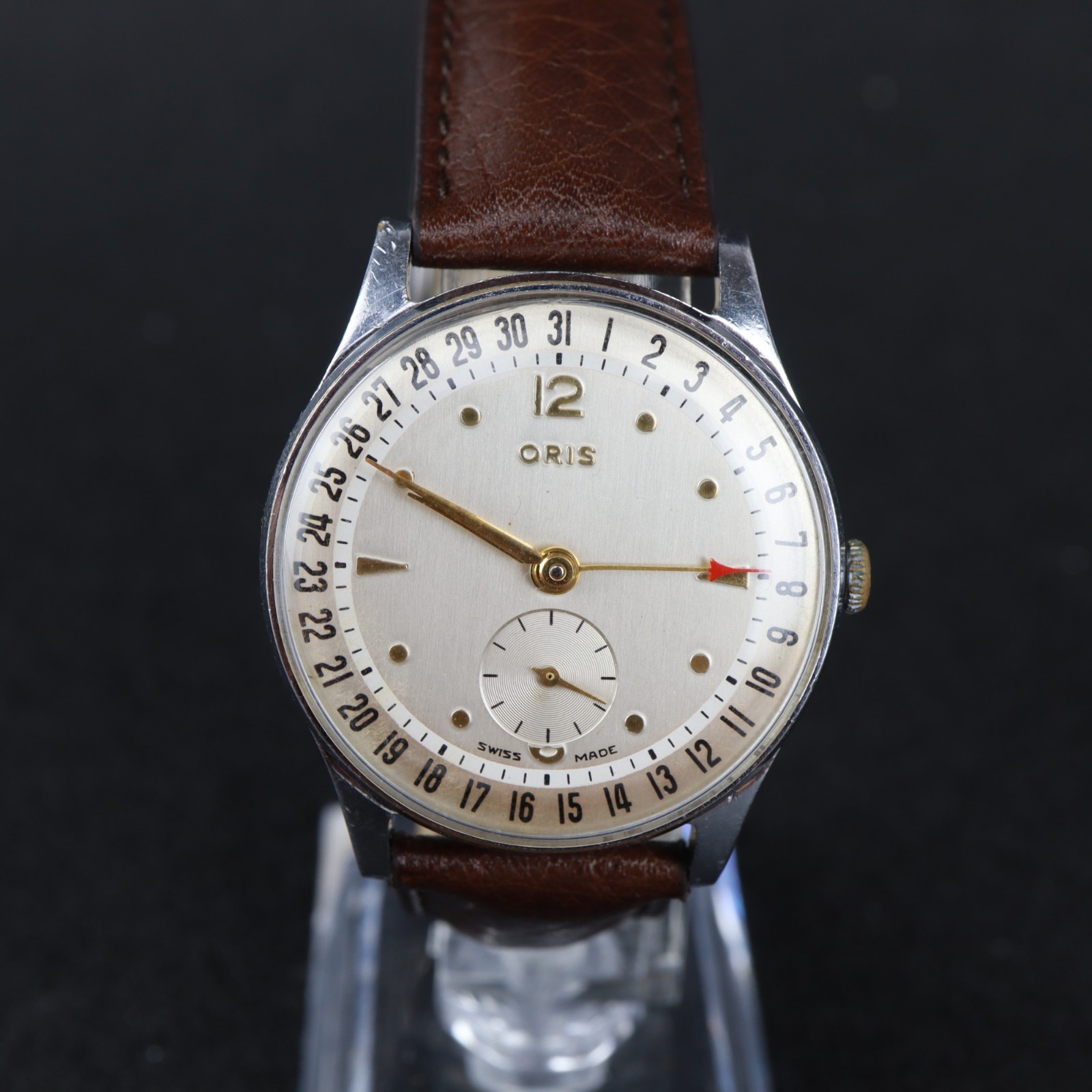 Vintage Oris Pointer Date Cal 453 Manual Wind 1950s Men’s Watch 33mm