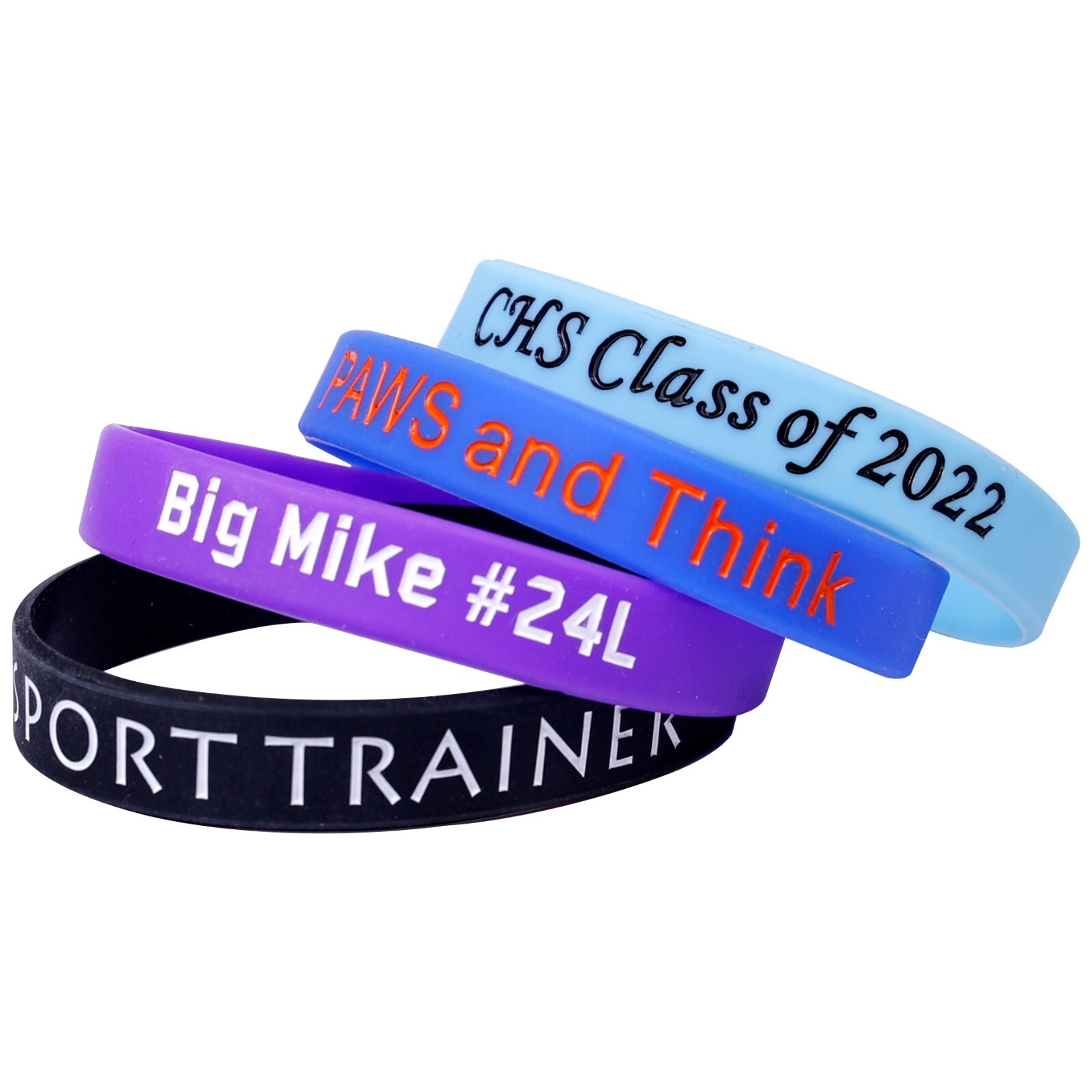 Custom Rubber Bracelet Personalize Silicone Wristbands Events Gifts Engraved