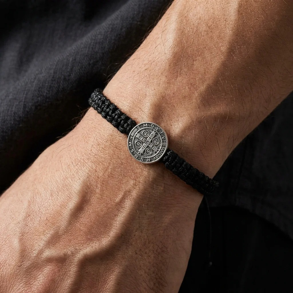 Men’s Handmade Braided Rope Bracelet Adjustable Cotton Wristband Classic Gift