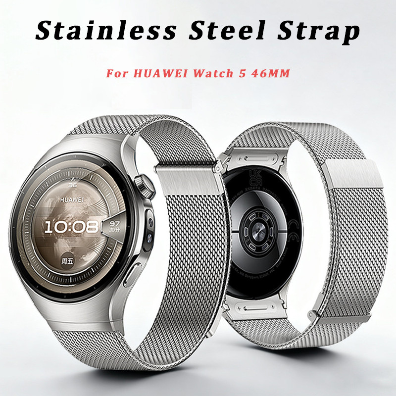 Magnetic No Gaps Milanese Bracelet Metal Band Strap For Huawei Watch 5 46mm 42mm