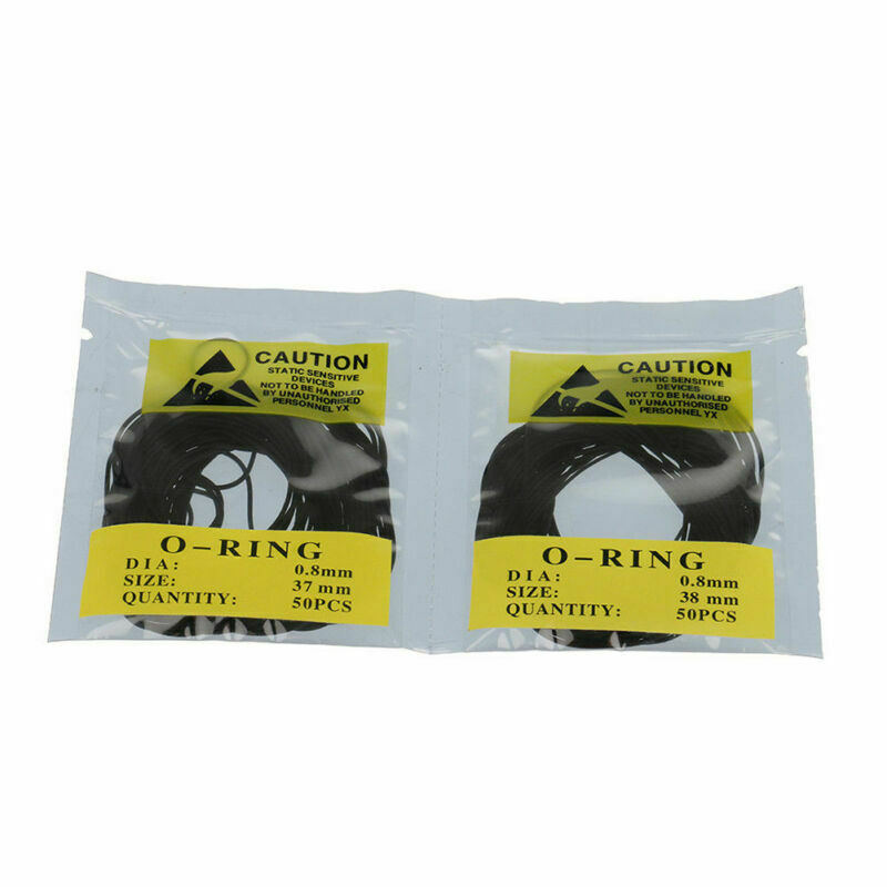 500Pcs 31-40mm Rubber O-Ring Watch Back Cover Waterproof Seal Gaskets 0.8mm Diam