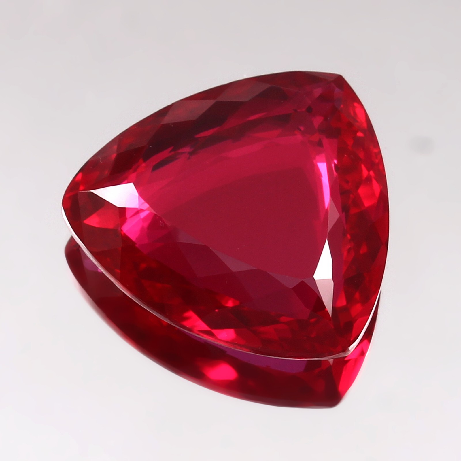 AAA Natural Mozambique Blood Red Ruby Fancy Trillion Loose Cut Gemstone 27×26 MM