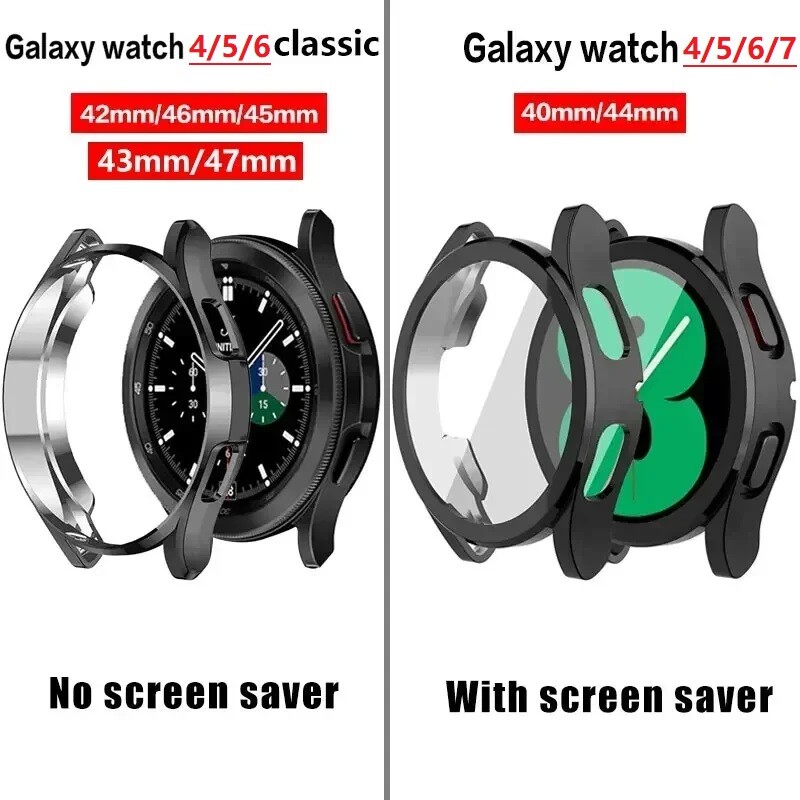 Silicone Band Strap+Case for Samsung Galaxy Watch 4 5 6 7 40/42/43/44/45/46/47mm