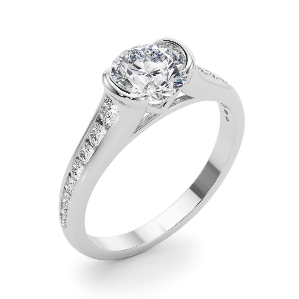 VS F 1.35-2.35 Ct Engagement Wedding Ring Round Lab Grown Diamond 14K Solid Gold
