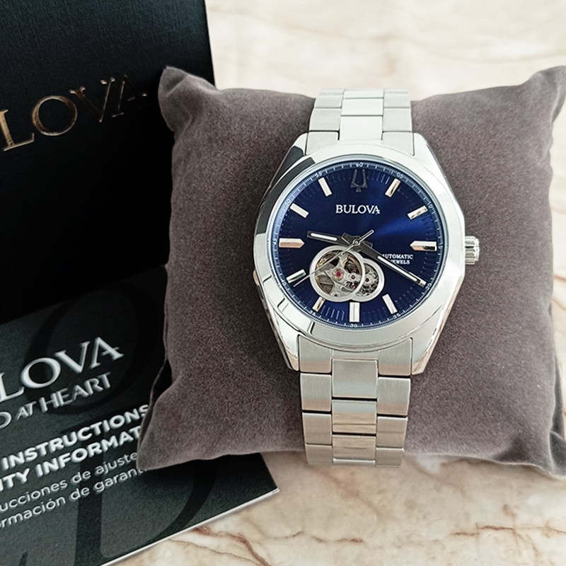 Bulova Surveyor Blue Dial Men’s Classic Automatic Chronograph Watch 42mm 96A275