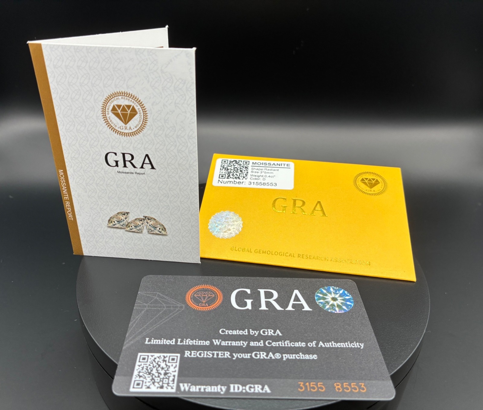 GRA Certified Radiant Cut VVS1 Moissanite .4 – 10 ct USA Seller Fast Free Ship!!