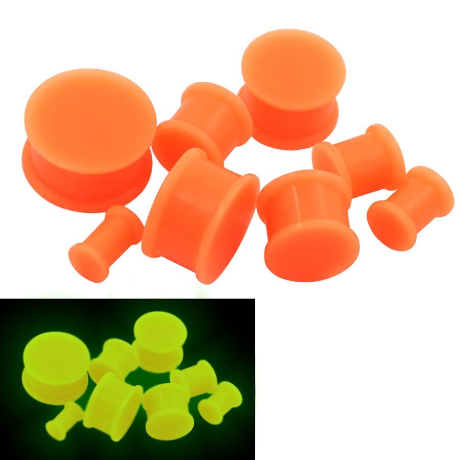 2g-3/4″ 16Pcs Solid Silicone Ear Tunnels Plugs Gauges Double Flared Body Jewelry