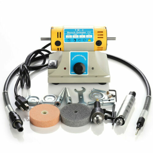 Gem Jewelry Rock Polishing Buffer Machine Bench Lathe Polisher Cutter Table Saw