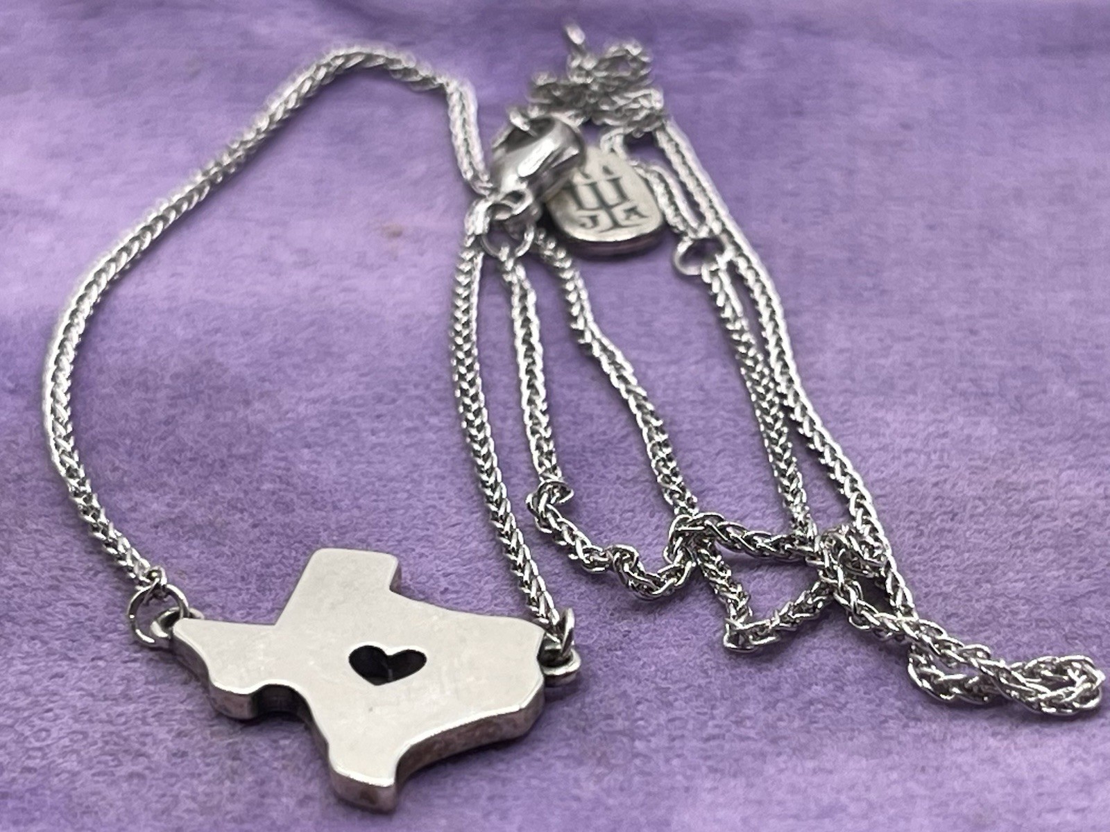 RARE James Avery Retired Deep In the Heart Of Texas Necklace 15”-17” – 1st Gen