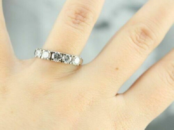 1.50Ct Lab-Created VVS1/DDiamond Five Stone Engagement Ring 14K Yellow Gold Fn