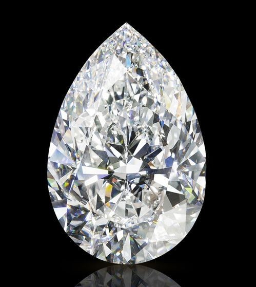5.0 Ct Loose Moissanite Pear Cut 10 x 14 MM D Color, IF CLARITY Certified