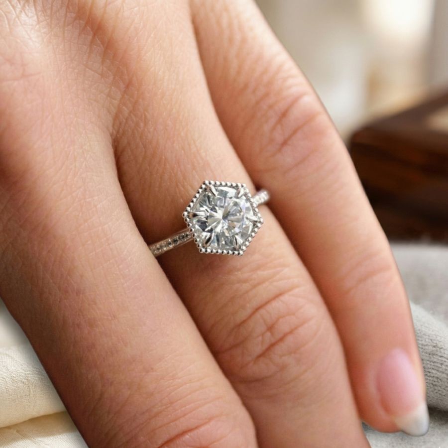 2.30 Ct Round Cut VS1 Lab Grown Diamond Wedding Engagement Ring 14k White Gold