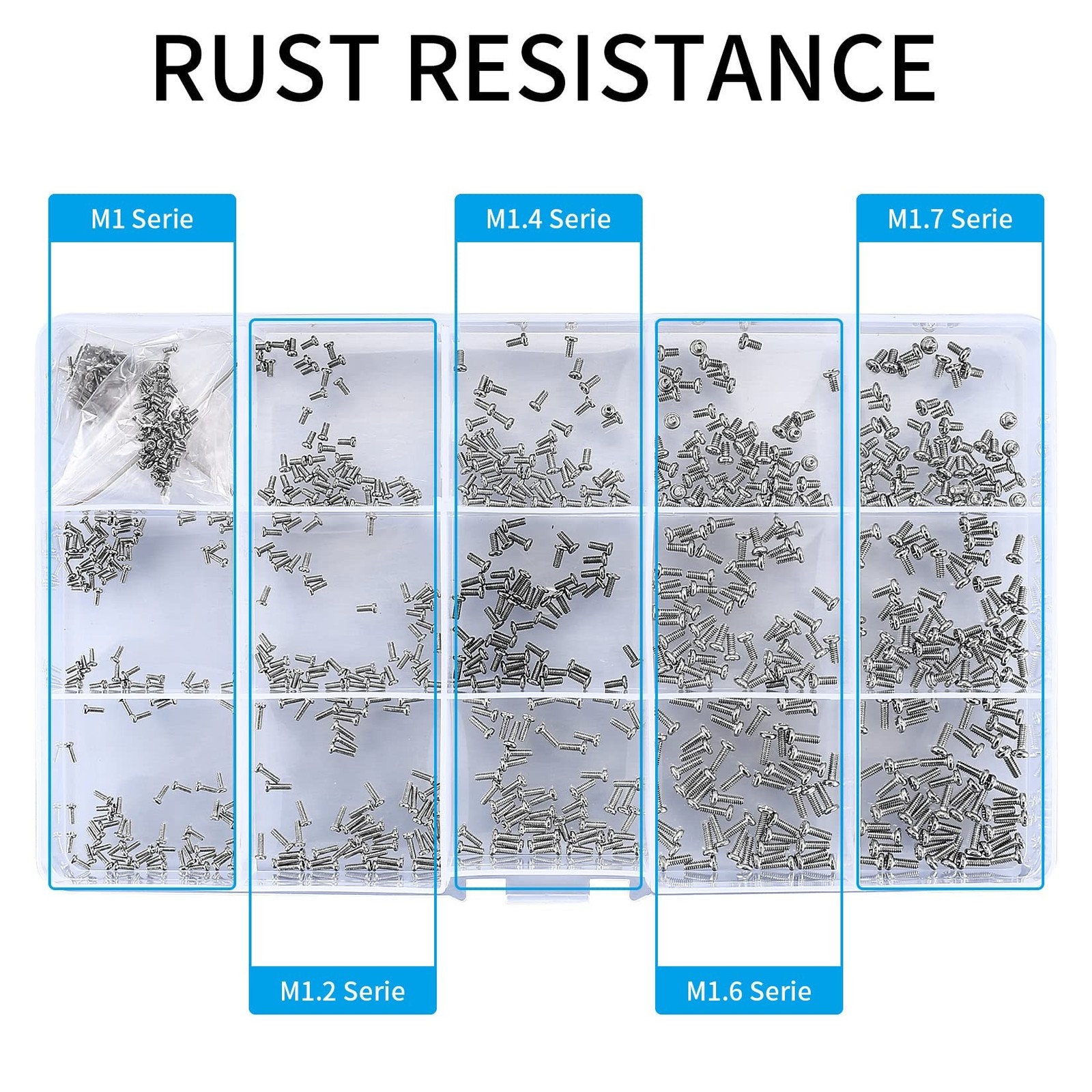 Micro Small Pan Head Screw Assortment For Phone Clock Repair 800 Count Kit USNew