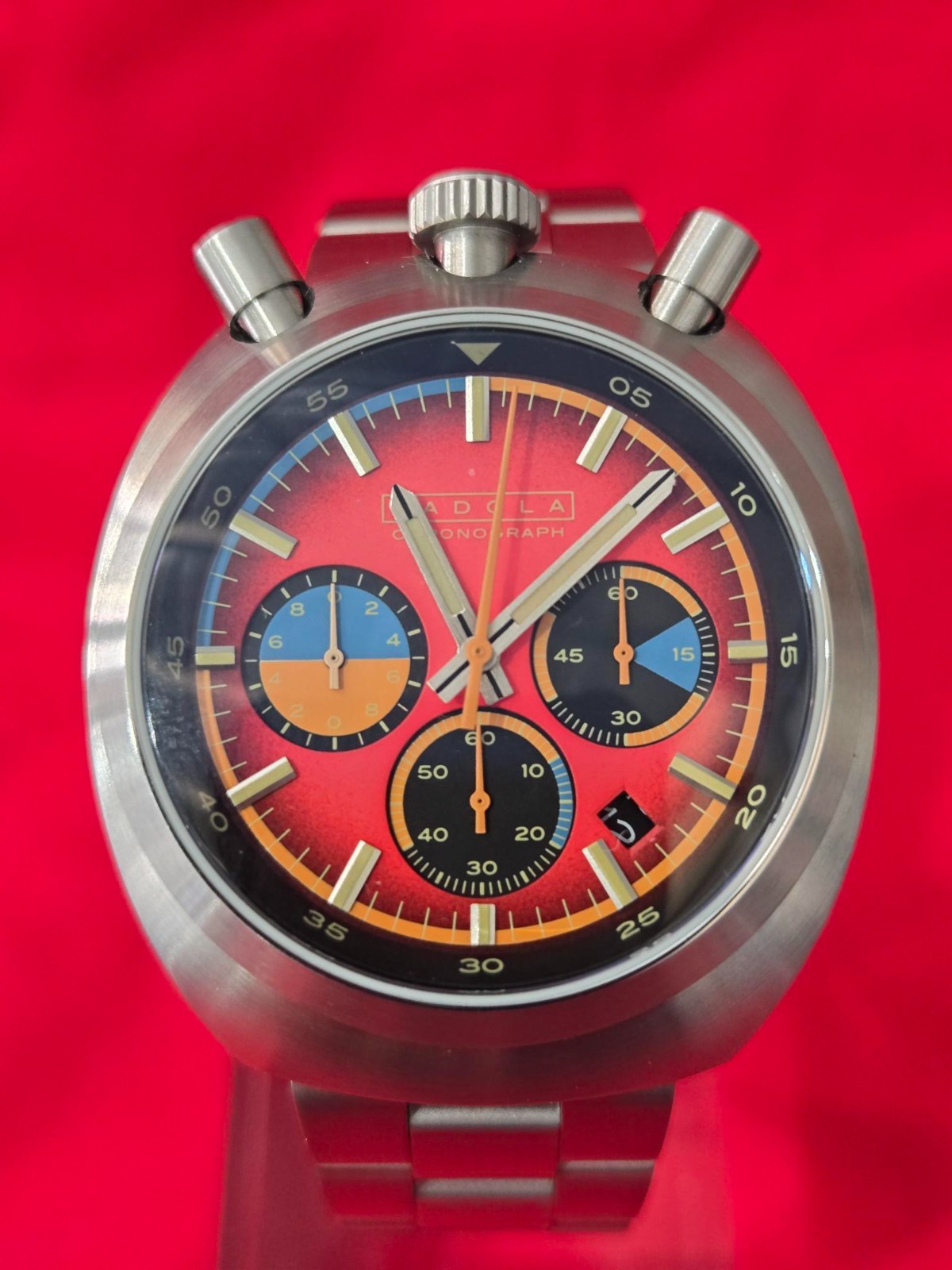 CADOLA TESTA DI TORO CHRONOGRAPH Racing Ruby CD-1058-22 WR5ATM