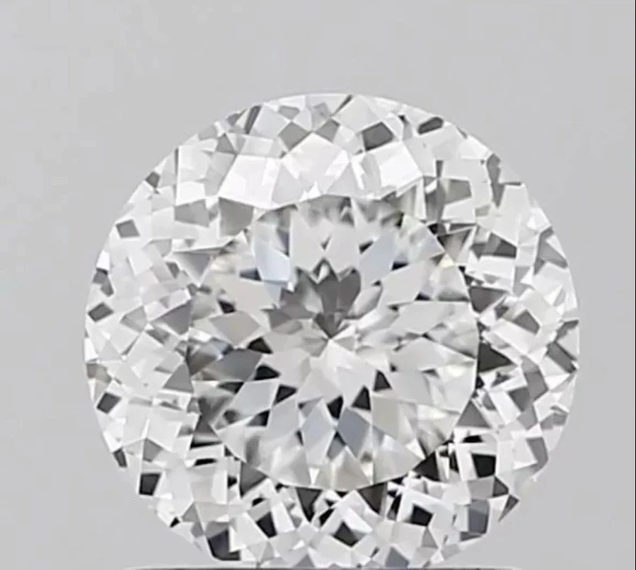 2.00 Ct Lab Grown CVD Diamond 8.00 mm Portuguese Cut Round D Color, IF Certified