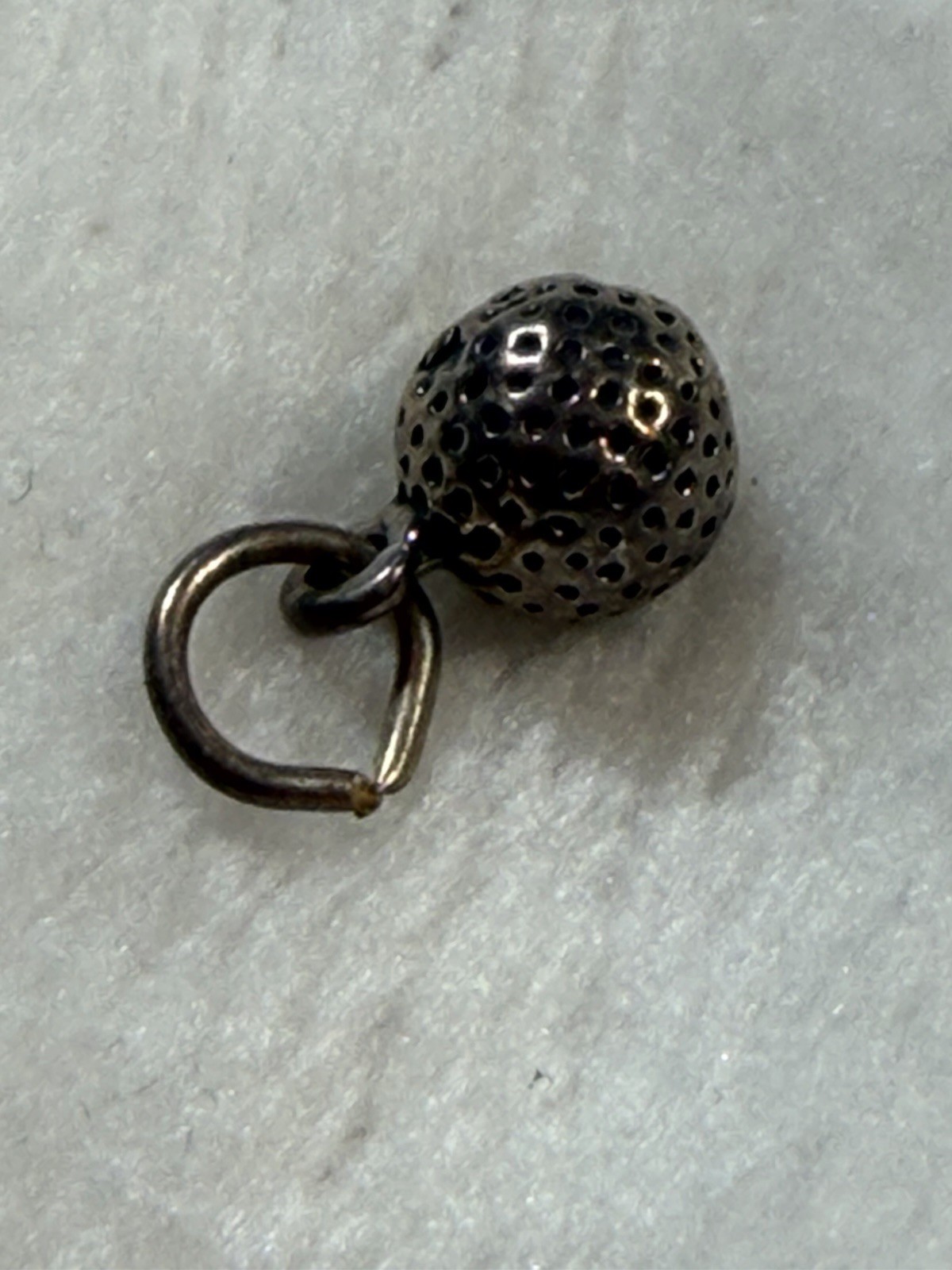 Sterling Silver 925 Golf Ball Charm/pendant Only No Necklace! 6mm