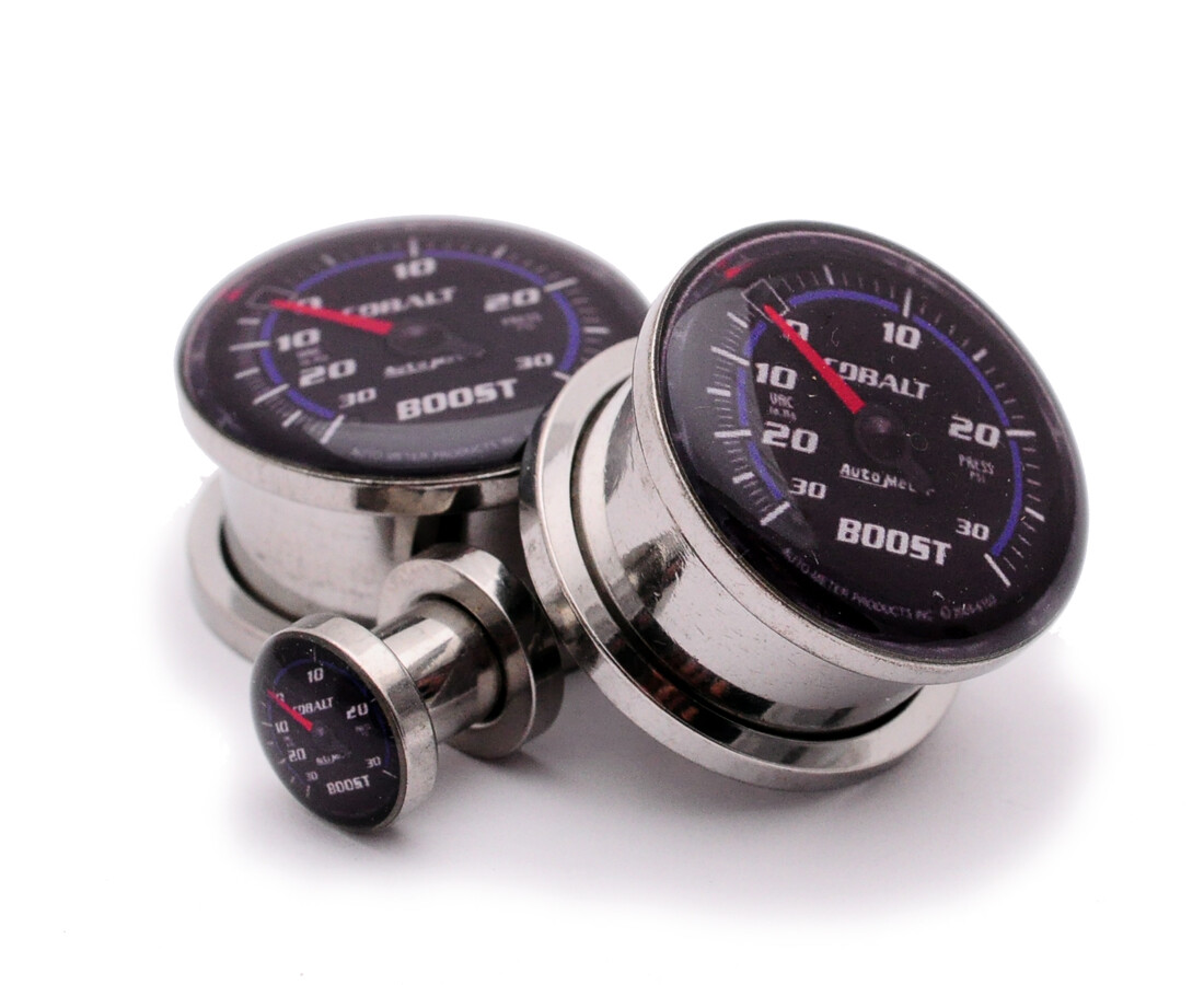 Pair of Screw on Sweet Gauges Picture Plugs gauges 16g thru 1 inch
