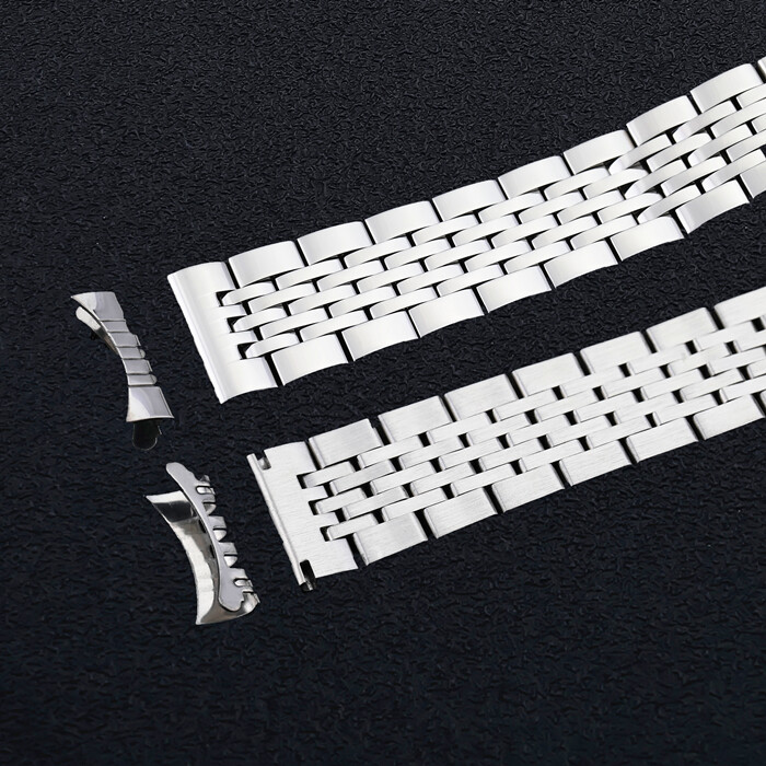 Premium Solid Stainless Steel Watch Strap Metal Band Universal 12-24 Elbow Free