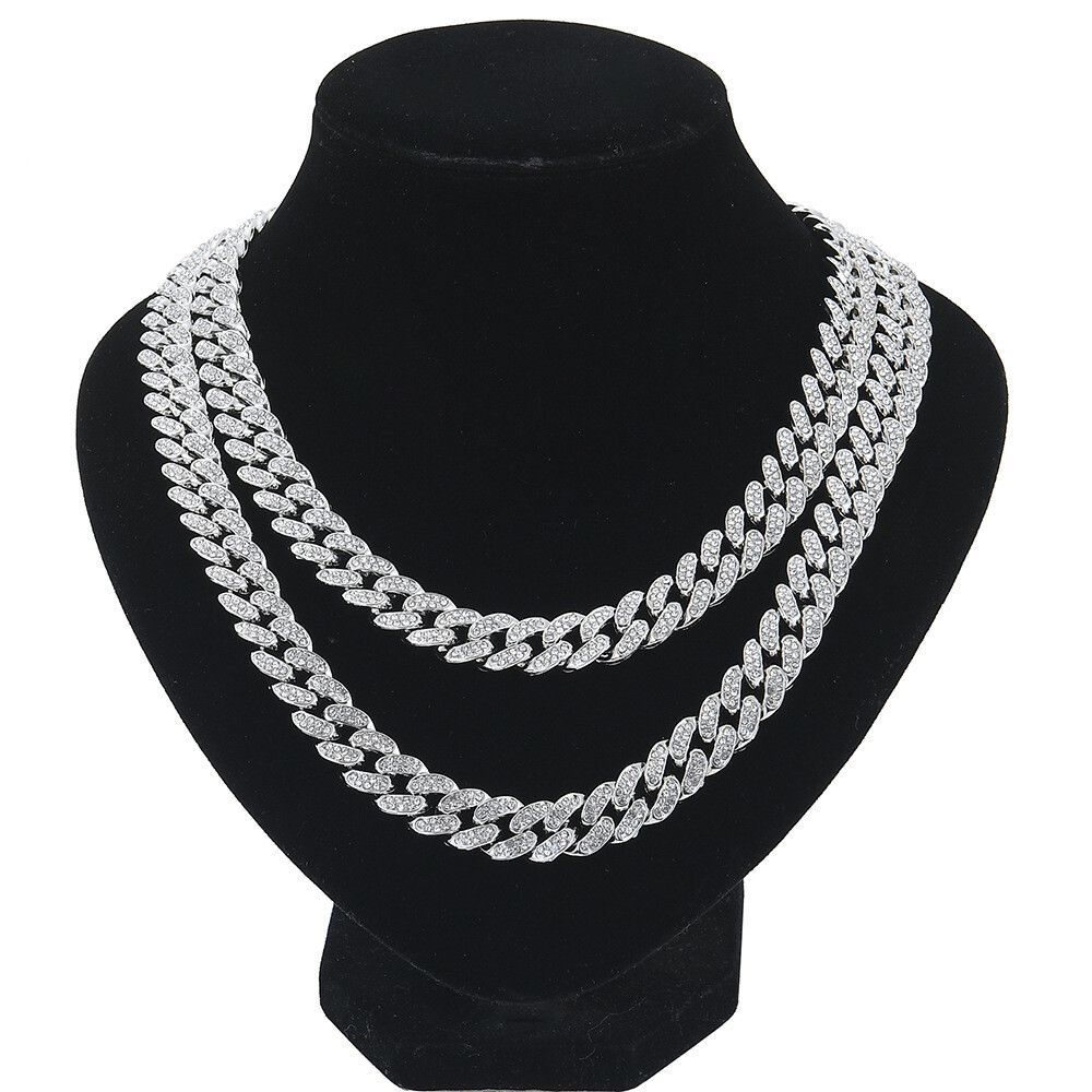 Men’s Gold Plated Iced CZ Out Solid Miami Cuban Link Bracelet Chain 12MM
