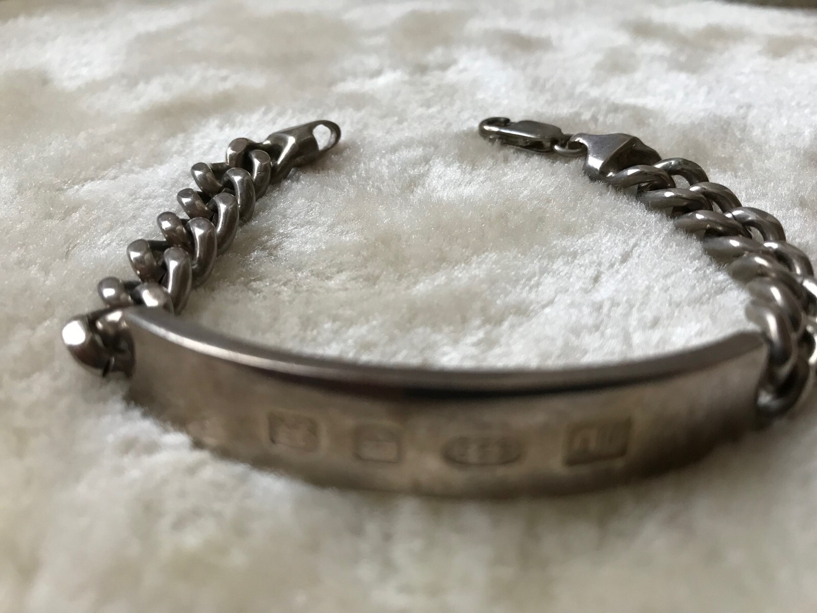 925 Lion Anchor NT Heavy Solid Sterling Silver ID Identification Bracelet