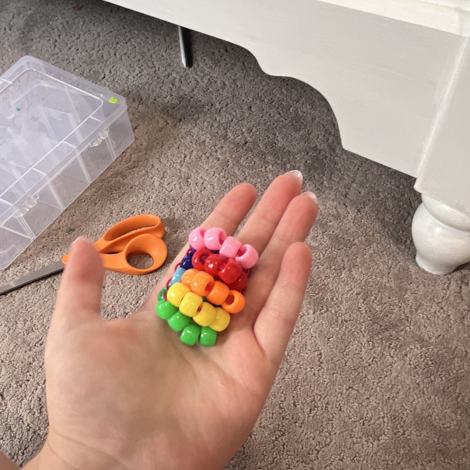 Multicolor Plastic pride ladder cuff ring