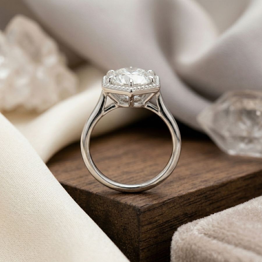2.30 Ct Round Cut VS1 Lab Grown Diamond Wedding Engagement Ring 14k White Gold
