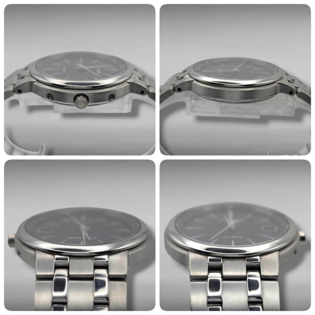 CITIZEN H415-S063311 Eco-Drive Titanium Black Dial Date Slim 1.43 inches Mens