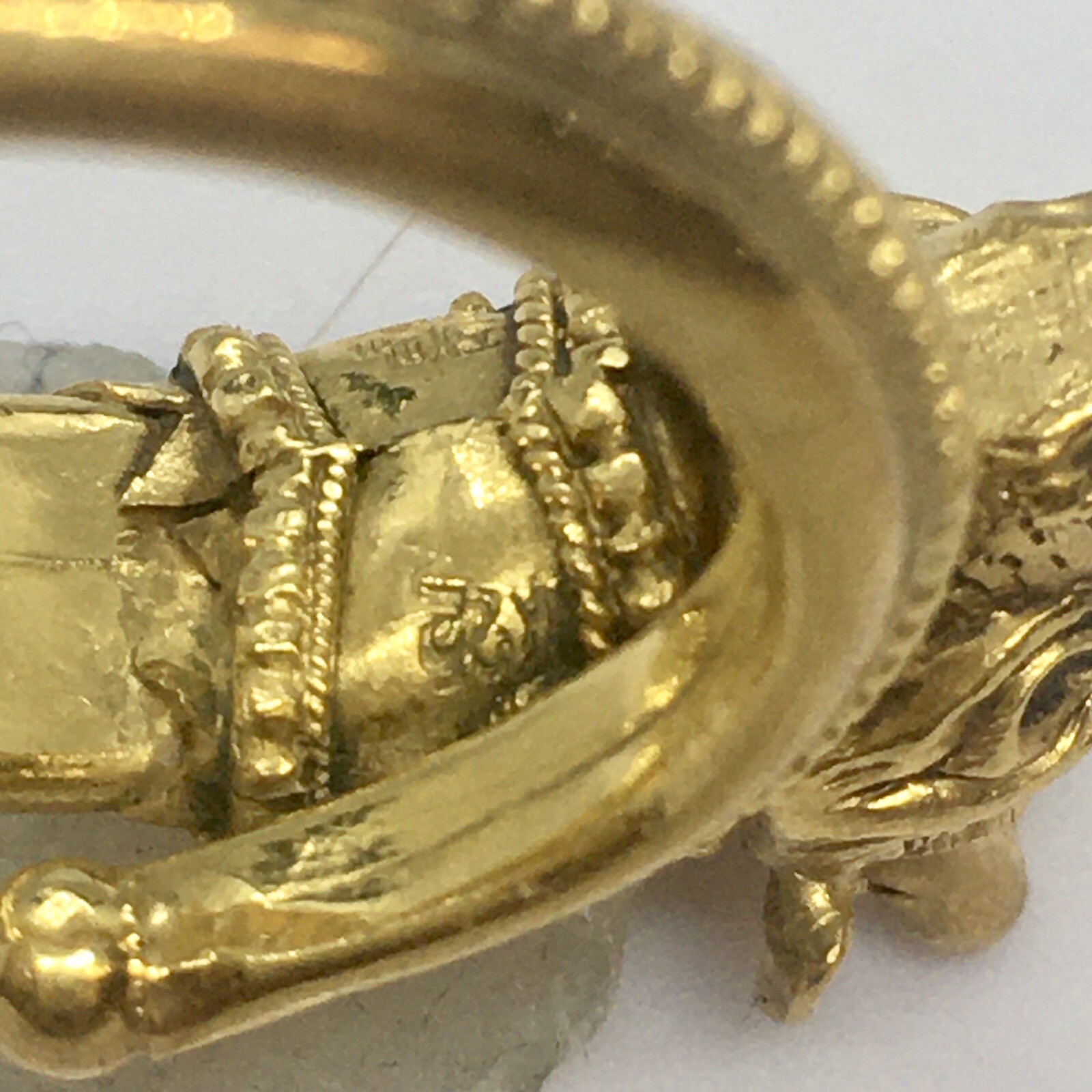 Antique 22K GOLD El Toro Ring 7.7 Gram Size 5 Adjustable Granulation Hand Made
