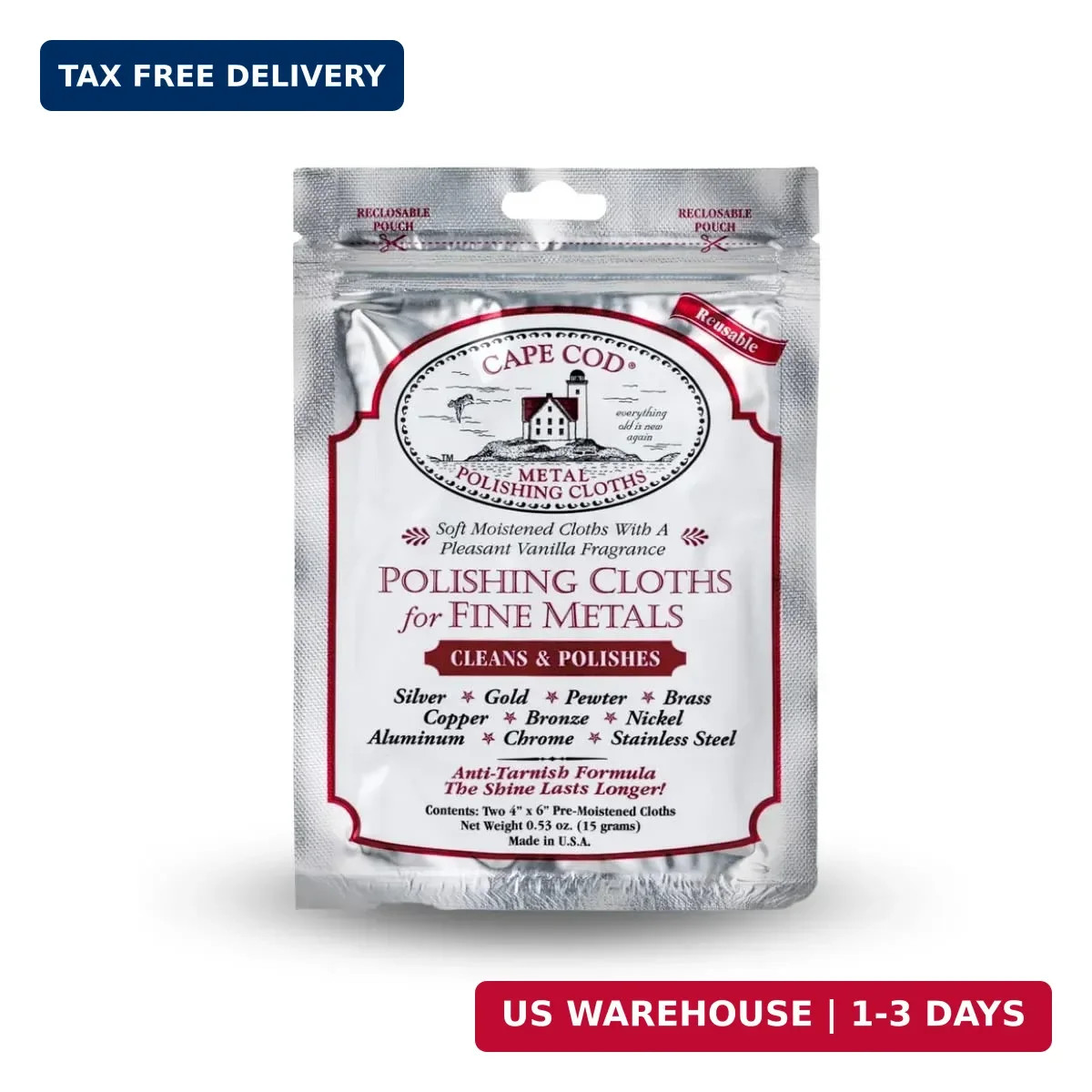 Polishing Cloths for Fine Metals | Silver | Jewelry Cleaner and Tarnish Remover