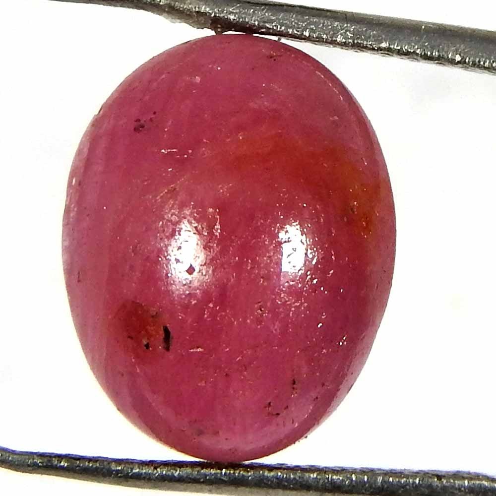 5.55Cts100%Natural red ruby Oval Cabochon ring ringize gemstone