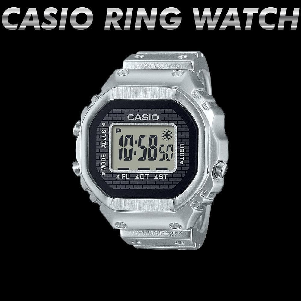 CASIO RING WATCH CRW 001 1JR Silver New